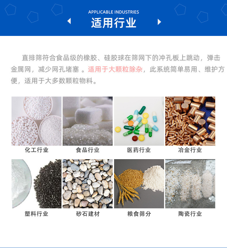 PVC粉直排篩的適用行業